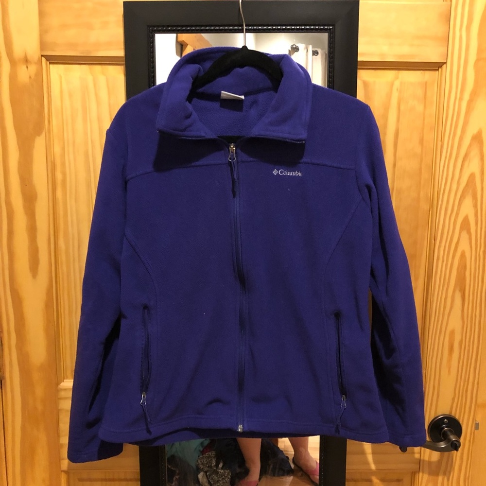 Women’s purple large L Columbia fleece zip jacket
